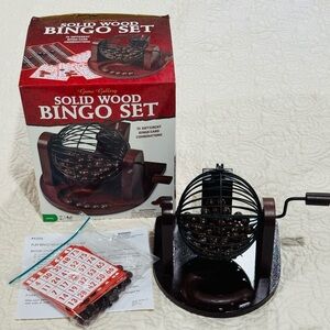 Game Gallery Solid Wood Bingo Set W/Box